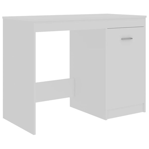 Syfax™ Scrivania Bianca 100X50X76 Cm In Legno Multistrato-image