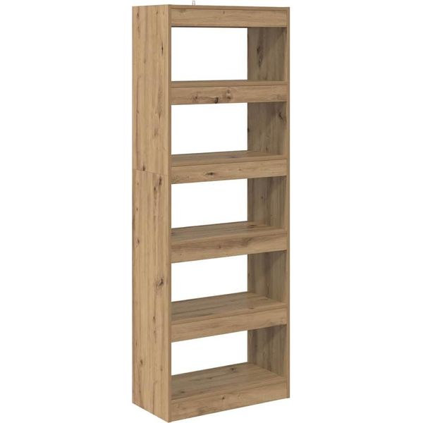 Vidaxl Libreria Artisan In Rovere 60 X 30 X 166 Cm Materiale A Base Di Legno-image