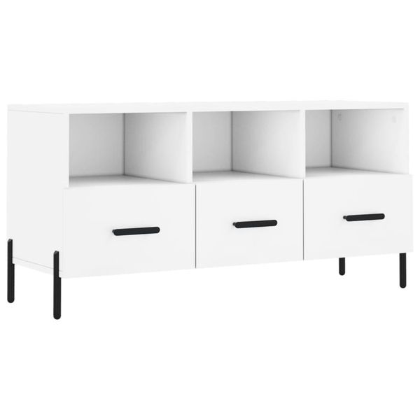 Syfax™ Mobile Porta Tv Bianco 102X36X50 Cm In Legno Multistrato-image