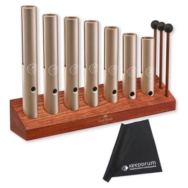 Meinl Sonic Energy Sound Tubes Wah-Wah Tube Chakra Set 7 Pezzi Con Panno-image