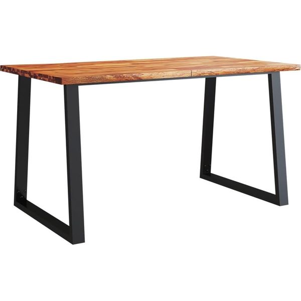 Syfax™ Tavolo Da Pranzo Bordi Vivi 140X80X75 Cm Legno Massello Acacia-image