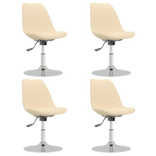 Syfax™ Sedie Da Pranzo Girevoli 4 Pz Crema In Tessuto-image
