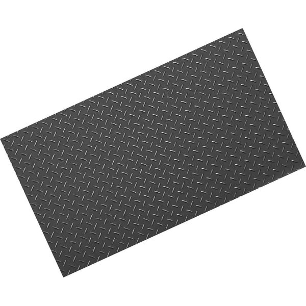 Succebuy Tappetino Per Garage 1200X2100 Mm, Tappetino Antiscivolo In Pvc Chiodato, Spessore 2,2 Mm, Tappetino Di Protezione Del Pavimento Con Nastro Biadesivo, Adatto Per Magazzini,Fitness, Rimorchi, Nero-image