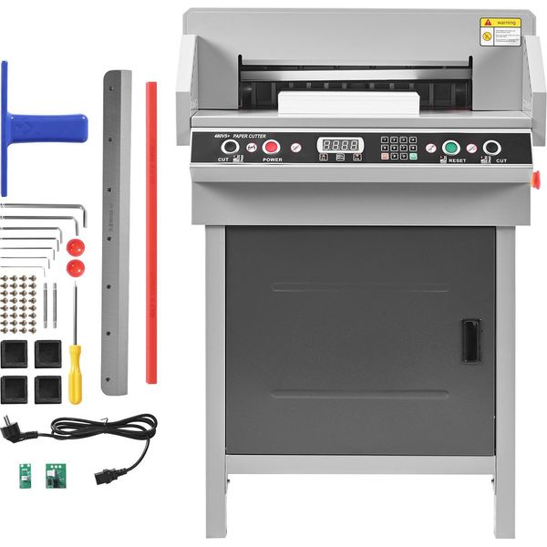 Succebuy Taglierina Elettrica Per Carta Con Larghezza Di Taglio Di 48 Cm, Spessore Di Taglio Di 5 Cm, Potente Ghigliottina Con Funzione A Infrarossi E Lama Di Ricambio, 1000 W-image