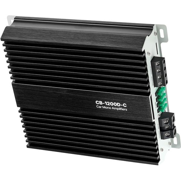 Succebuy Amplificatore Monoblocco Per Auto 1200 W Rms Max 1/2/4 Ohm, Amplificatore Audio In Classe D Con Telecomando Per Il Controllo Del Livello Del Subwoofer, Filtro Passa-Basso, Regolazione Dei Bassi, Controllo Della Fase E Del Volume-image