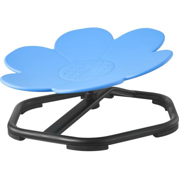 Succebuy Sedia Girevole Per Bambini A Forma Di Fiore, Portata 100 Kg, Giocattolo Sensoriale Con Base In Metallo Antiscivolo Per Favorire La Coordinazione, L'equilibrio E La Concentrazione, Blu-image