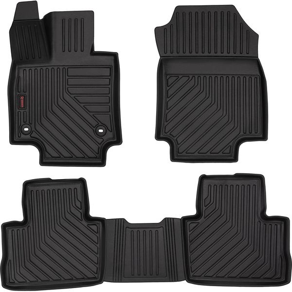 Tappetini Auto In Gomma 3D Wielganizator Per Suzuki Across Suv (2020-) – Neri, Bordo Alto, Set 4 Pz-image