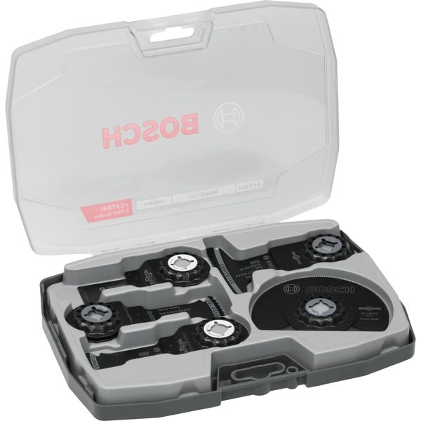 Set Di Accessori Per Utensili Multifunzione Bosch Professional Per Il Legno, 7 Pezzi ( 2608669097 ) Starlock + Valigetta-image