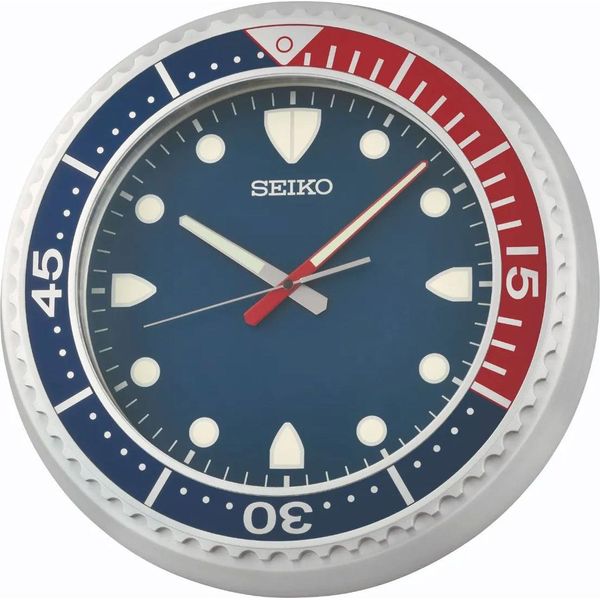 Seiko QXA849S Orologio Da Parete Al Quarzo Con Modalità Silenziosa Blu/Rosso-image