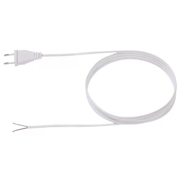 Cavo Di Alimentazione Bachmann 2X0,75 3M Bianco, H03VVH2-F Spina Euro Non Imballato-image