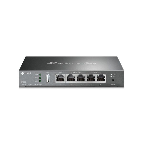 TP-LINK ER605 Omada Router Vpn Gigabit Multi-Wan 1× Gigabit Wan 2× Gigabit Wan/Lan 2× Gigabit Lan 1X Usb 2.0 Vpn (ER605-image