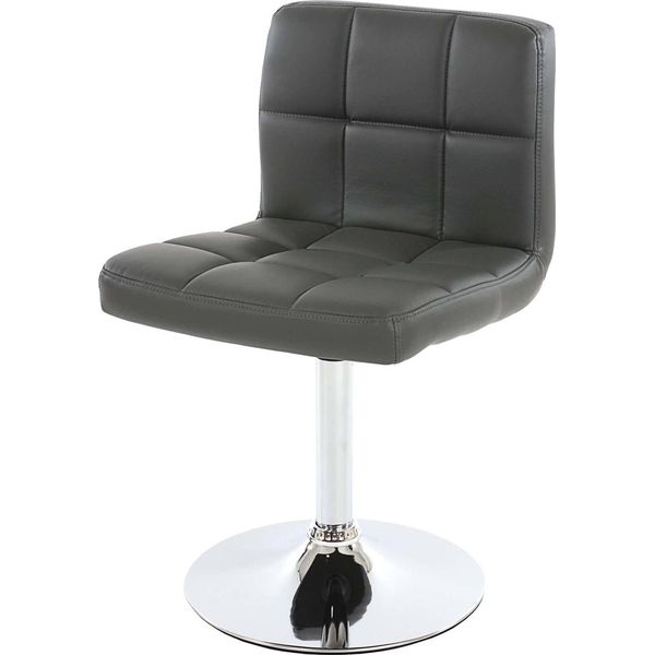 Sedia Da Sala Da Pranzo Kavala, Sedia Da Cucina Sedia, Girevole Certificata Mvg ~ Ecopelle Grigia, Base Cromata-image