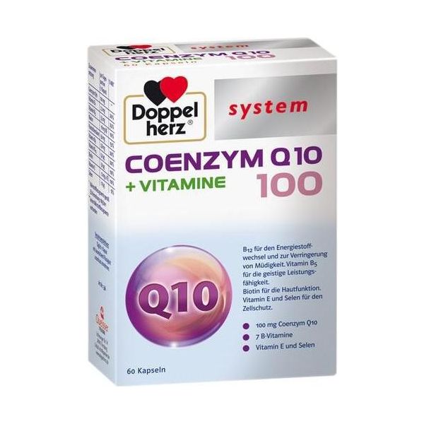 Doppio Cuore Coenzima Q10 100+Capsule Del Sistema Vitaminico 60 Capsule-image