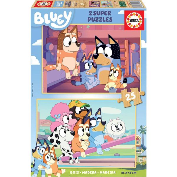 Educa Puzzle In Legno Bluey 2X25 Pezzi-image