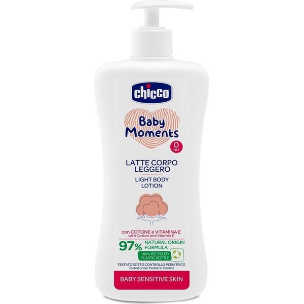 Chicco Baby Moments Sensitive 97% Latte Corpo Naturale 500 Ml-image