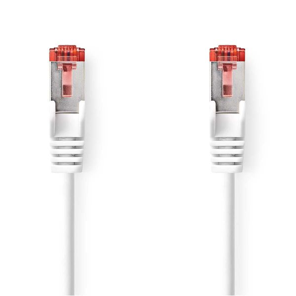 Cavo Di Rete Cat6A | S/Ftp | RJ45 Maschio | RJ45 Maschio | 5,00 M | Rotondo | Lszh | Bianco | Scatole-image