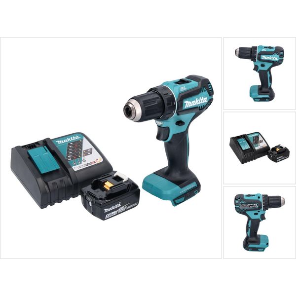 Trapano Avvitatore A Batteria Makita Ddf 485 RT1 18 V 50 Nm Brushless + 1X Batteria 5,0 Ah + Caricatore-image