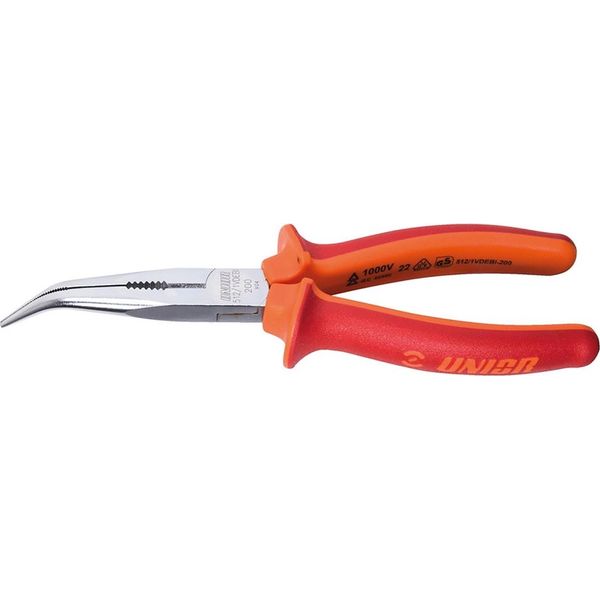 Unior 512-1VDEBI Pinza A Becchi Tondi Con Tagliente 45 Piegato 61 Mm Rosso-image