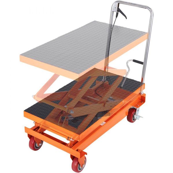 Carrello Per Tavolo Elevatore Idraulico - 770 Lbs - Tavolo Elevatore Manuale A Doppia Forbice - 59 Pollici-image