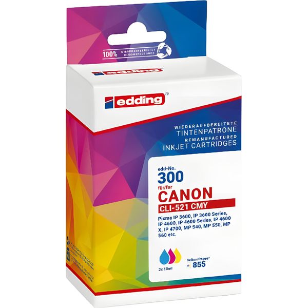 La Cartuccia D'inchiostro Sostituisce Il Multipack 3 Di Canon CLI-521 A Colori.-image