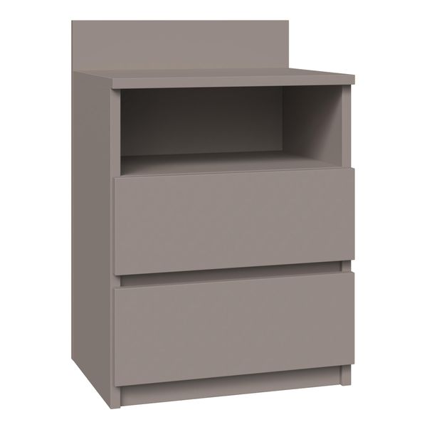 Comodino Con Cassetti E Ripiano Taavi - Grigio-image