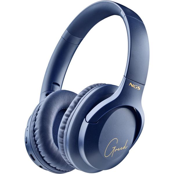 Ngs Artica Greed Cuffie Bluetooth Over-Ear Blu Con Microfono Cavo/Wireless 40H-image