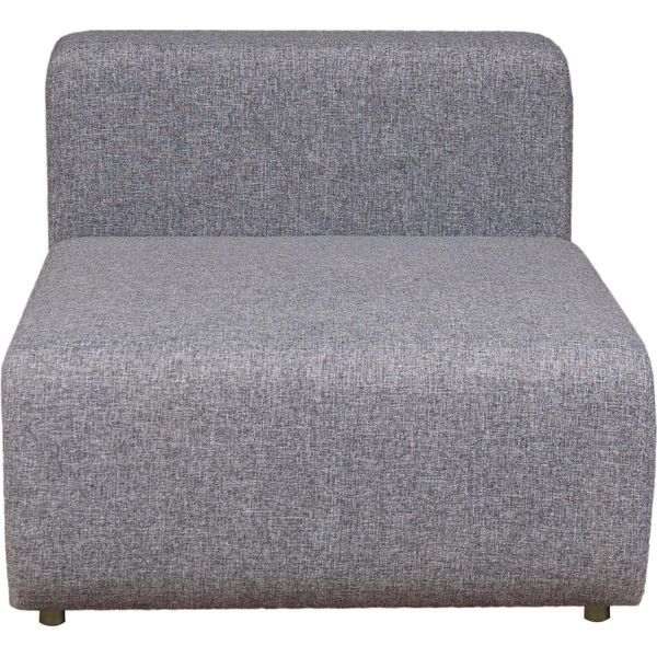 Modulo Divano 'Suldal' Elemento Di Seduta Sezione Centrale 110 X 83 X 68 Cm Tessile Grigio-image