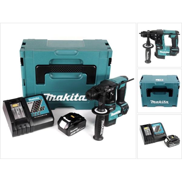 Makita Dhr 171 RT1J Tassellatore A Batteria 18V Sds Plus + 1X Batteria 5,0Ah + Caricatore + Valigetta Makpac-image