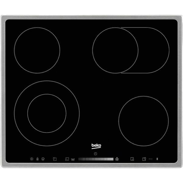 Beko HIC64503TX Piano Cottura In Vetroceramica 60Cm Autosufficiente 6,9Kw Nero-image