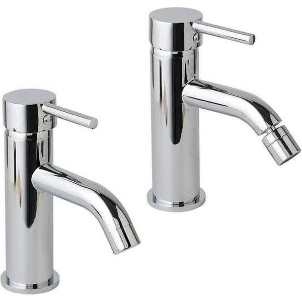 Set Rubinetti Bagno In Ottone Cromato Per Lavabo E Bidet | Fassa-image