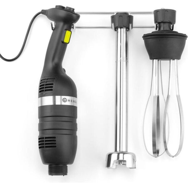 Hendi Set: Frullatore A Mano 350 Con Velocità Variabile + Frusta + Supporto Per Montaggio A Parete, Linea Cucina, Nero, 230V/350W, 110X324X(H)816Mm-image