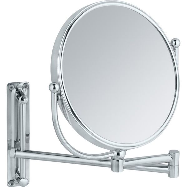 Wenko Specchio Cosmetico Da Parete Deluxe Grande Make-Up 5 Pieghevole Ø19 Cm Bagno Wc-image