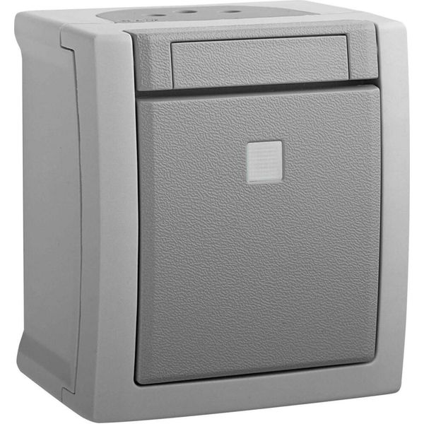 Pulsante, Contatto Na, Illuminato A Superficie/Fr, Pacific, Grigio/Grigio Scuro-image