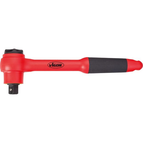 Vigor V3342 Vde Cricchetto Reversibile ∙Quadro Solido 1/2 Pollice (12,5 Mm) ∙ 255 Mm-image