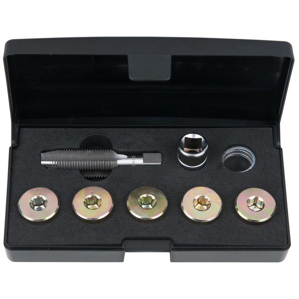 Ks Tools Set Di Riparazione Della Filettatura Del Tappo Di Scarico Dell'olio 12 Pezzi M17 X 1,5 - 150.4930-image