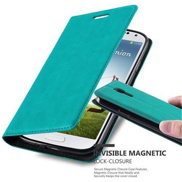 Cadorabo Custodia Per Samsung Galaxy S4 Custodia Protettiva In Turchese Custodia Per Cellulare Cover Chiusura Magnetica-image