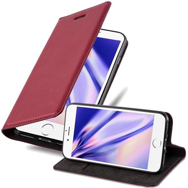 Cadorabo Custodia Per Apple Iphone 6 / 6S Custodia Protettiva In Rosso Custodia Per Cellulare Cover Chiusura Magnetica-image