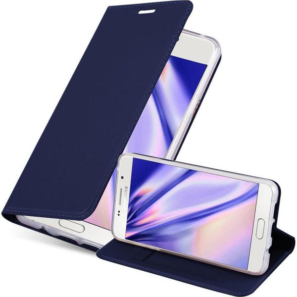 Cadorabo Custodia Per Telefono Cellulare Per Samsung Galaxy A5 2016 Custodia Protettiva In Blu Cover Etui Book Case Booklet-image