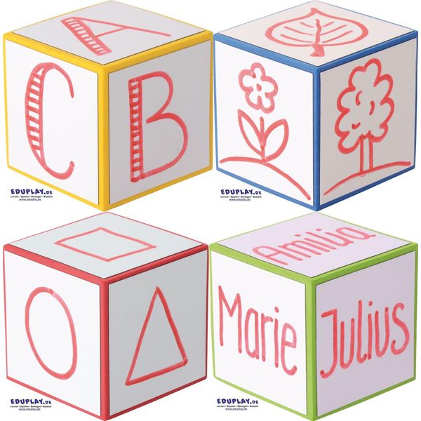 Eduplay 120594 Cubo Estinguente Con Spugna, 8 X 8 X 8 Cm, Multicolore, 5 Pezzi (1 Set)-image