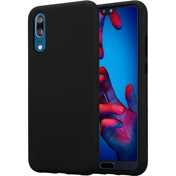 Custodia Cadorabo Per Huawei P20 Custodia Protettiva In Nero Custodia Ibrida Per Telefono Cellulare Tpu Silicone Cover-image