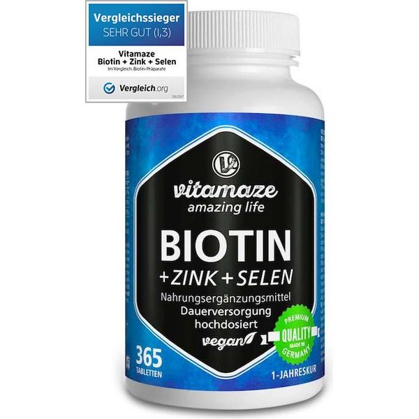 Biotina 10 Mg Ad Alto Dosaggio+Zinco+Selenio Compresse 365 Capsule-image