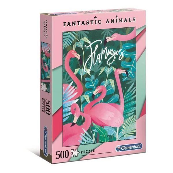 Clementoni 35067 Fenicotteri 500 Pezzi Puzzle Animali Fantastici-image