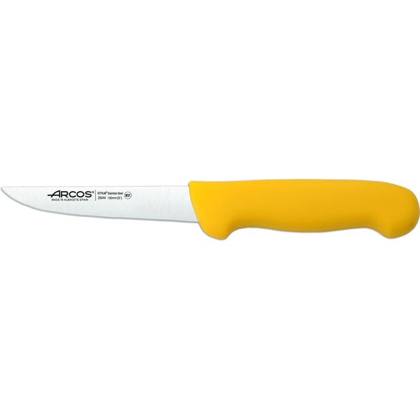 Coltello Da Disosso Arcos Colore - Prof 294400 In Acciaio Inox Nitrum E Mango Lama Ergonomica In Polipropilene Giallo E Lama Da 13 Cm, Vetrinetta-image
