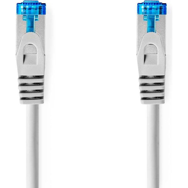 Cavo Di Rete Cat6A | S/Ftp | RJ45 Maschio | RJ45 Maschio | 0,50 M | Senza Strappo | Rotondo | Lszh | Grigio | Busta-image