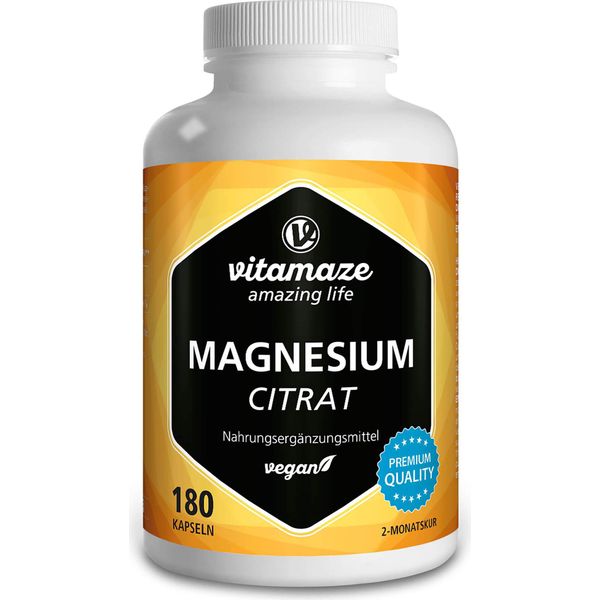Magnesio Citrato 360 Mg Capsule Vegane 180 Capsule-image