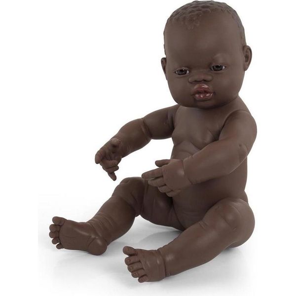 Miniland Baby Doll Ragazza Africana 40Cm Con Profumo Di Vaniglia - Bambola Giocattolo-image