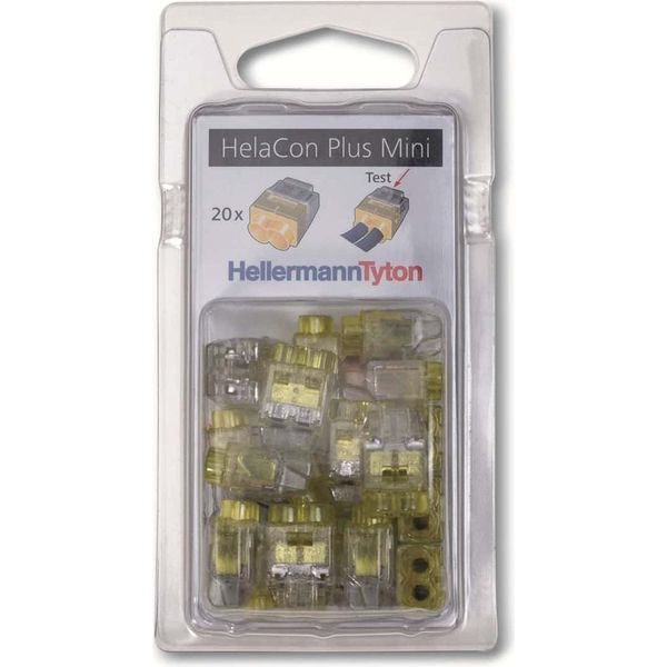Hellermanntyton Hellermann HCPM-2 Blister PC-CL/YE 20 Helacon Plus Mini 148-90054 (148-90054)-image