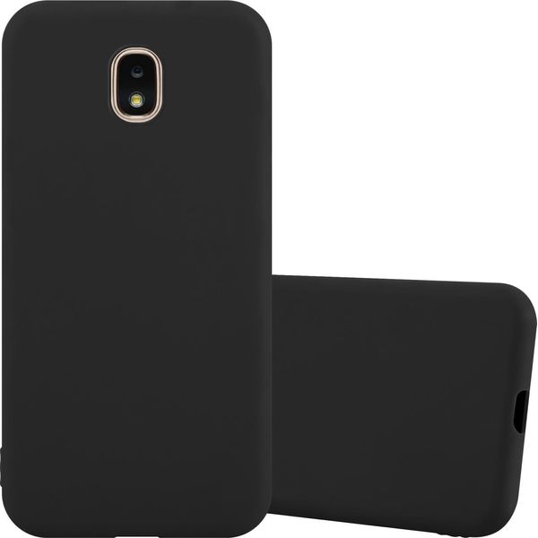 Cadorabo Custodia Per Samsung Galaxy J3 2018 Custodia Protettiva In Nero Custodia Per Telefono Cellulare Tpu Silicone Custodia Cover-image