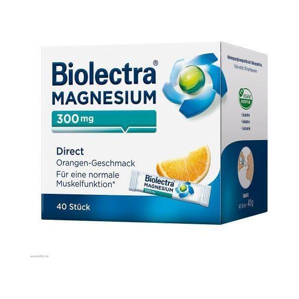 Biolectra Magnesio 300 Mg Bastoncini Arancioni Diretti 40 St-image
