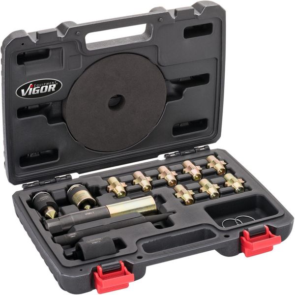 Vigor V7001 Set Universale Per La Rimozione Dei Bulloni Di Bloccaggio Dei Cerchi ∙Numero Di Utensili: 13-image